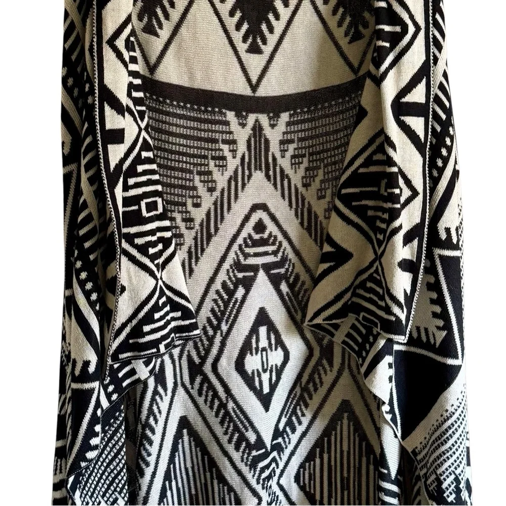 LA Hearts Open Vest Southwest Print Tunic‎ Kimono High Low Oversized